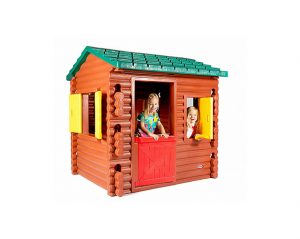 בית פלסטיק לילדים דמוי בקתת עץ